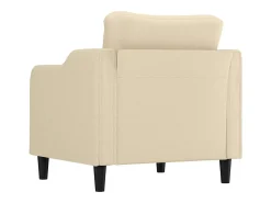 Sillón de tela color crema 60 cm PWFG80266