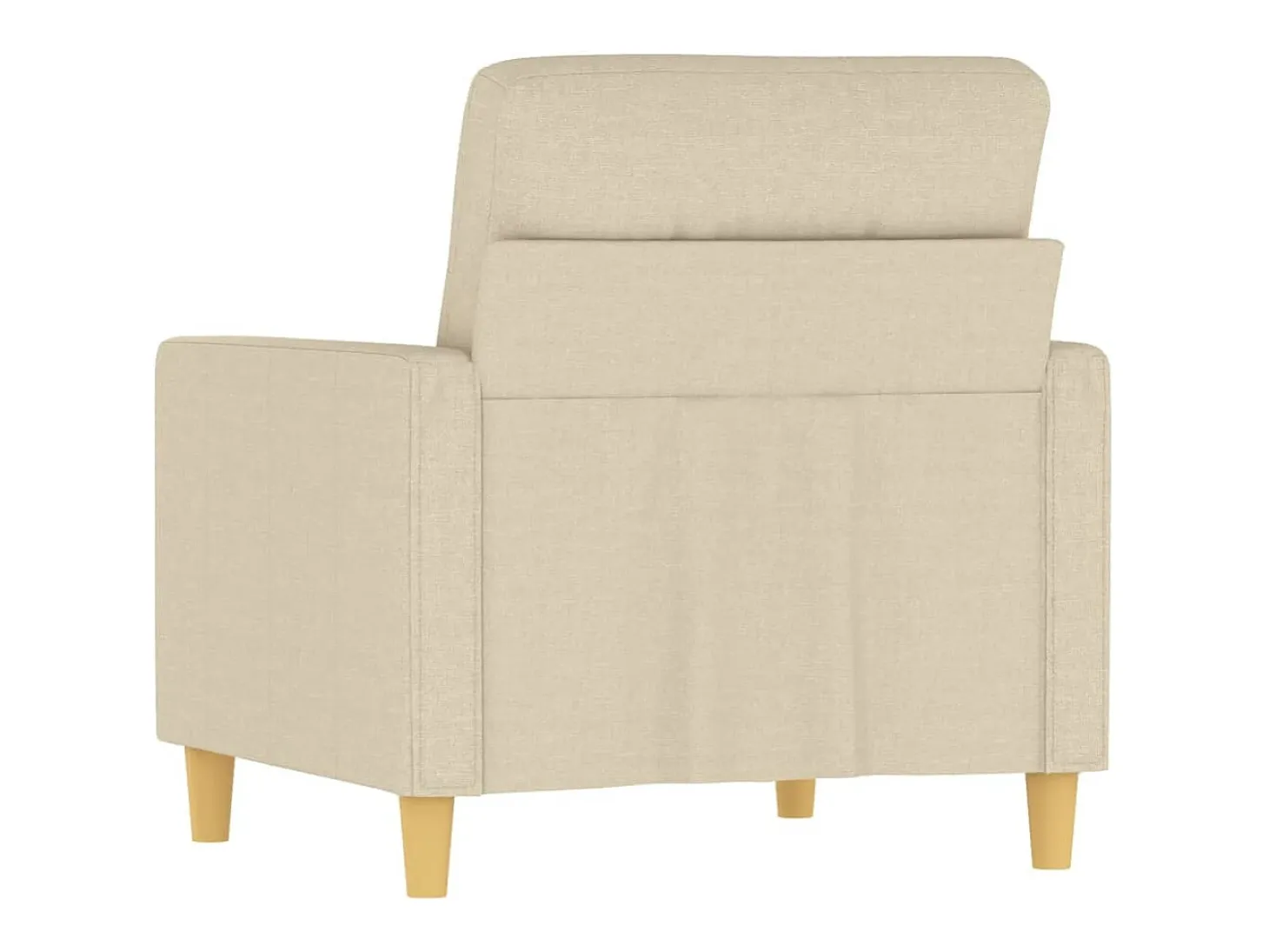Sillón de tela color crema 60 cm