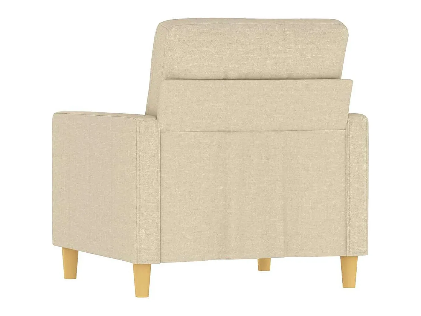Sillón de tela color crema 60 cm