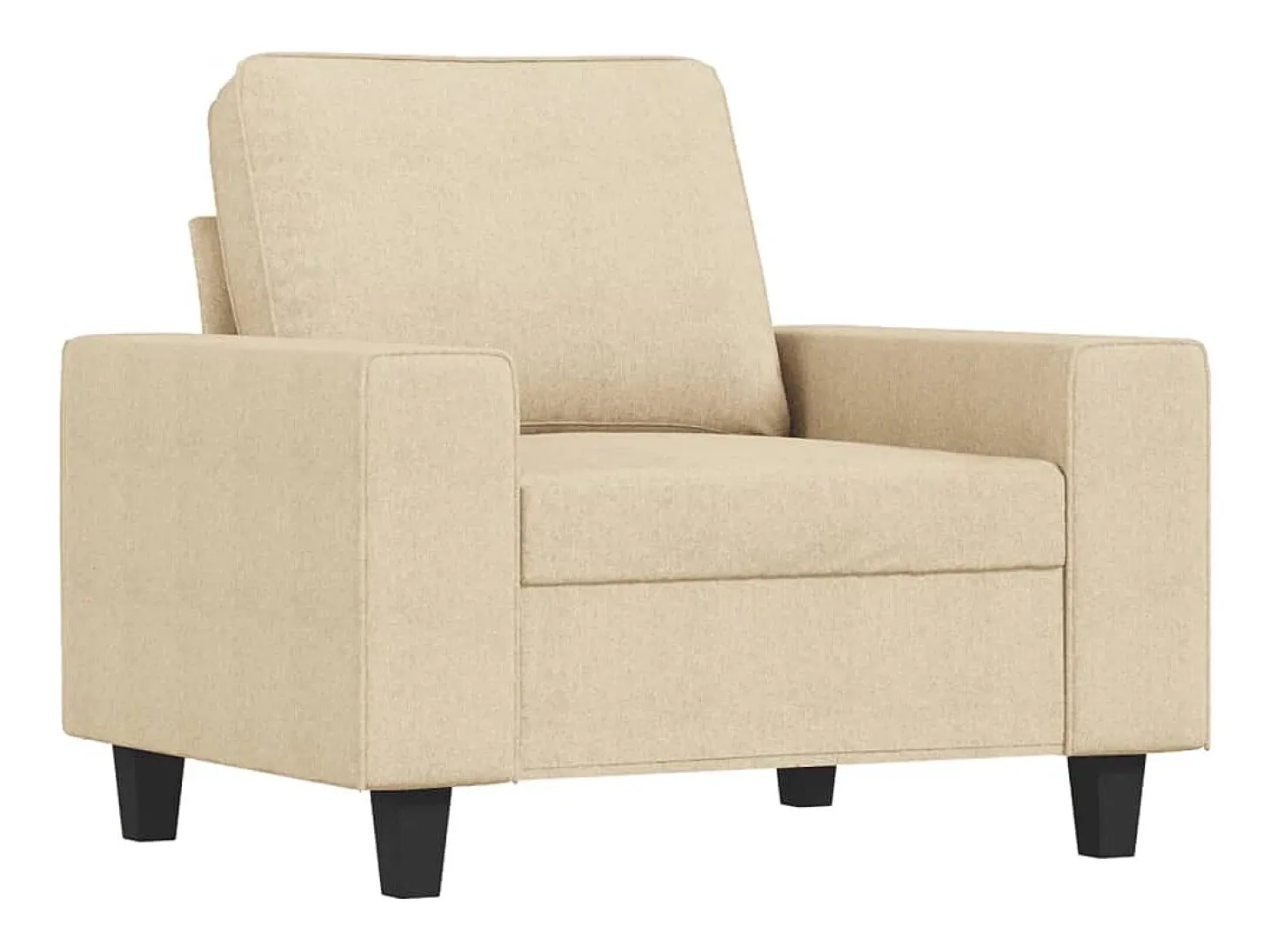 Sillón de tela color crema 60 cm
