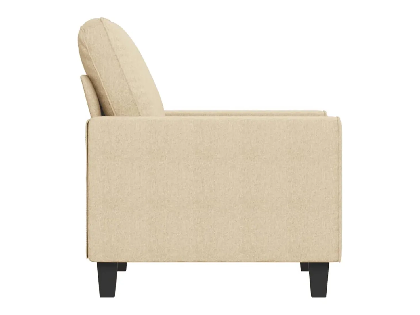 Sillón de tela color crema 60 cm