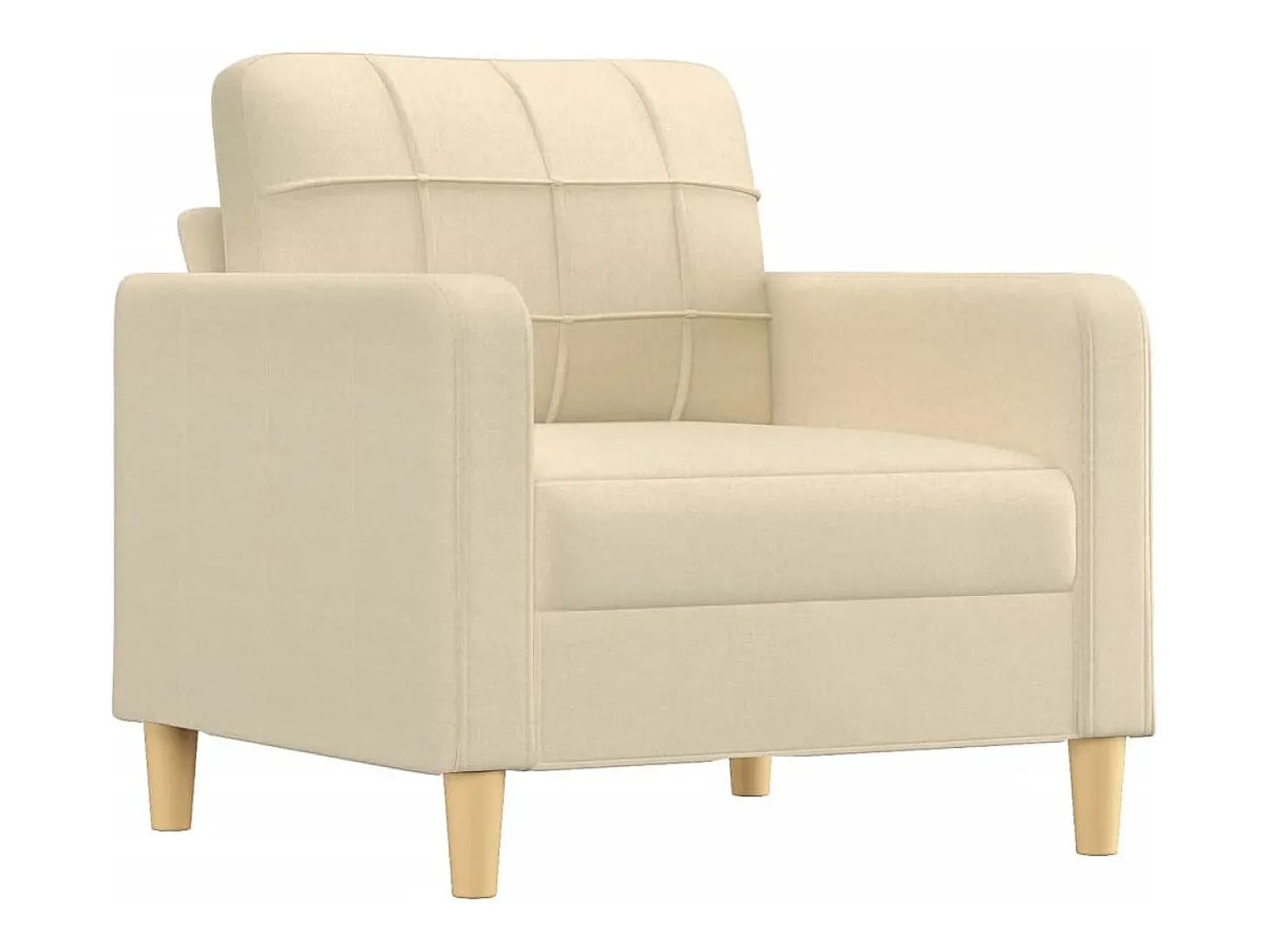Sillón de tela color crema 60 cm
