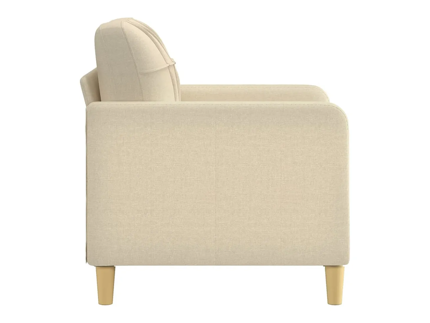 Sillón de tela color crema 60 cm