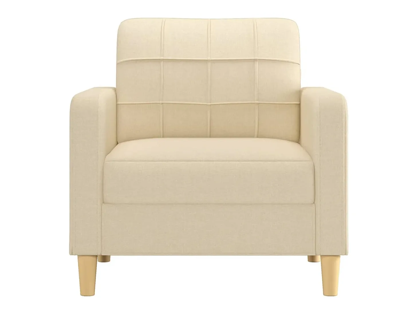 Sillón de tela color crema 60 cm