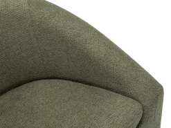 Sillón de tela color verde estilo diseño OSSANA