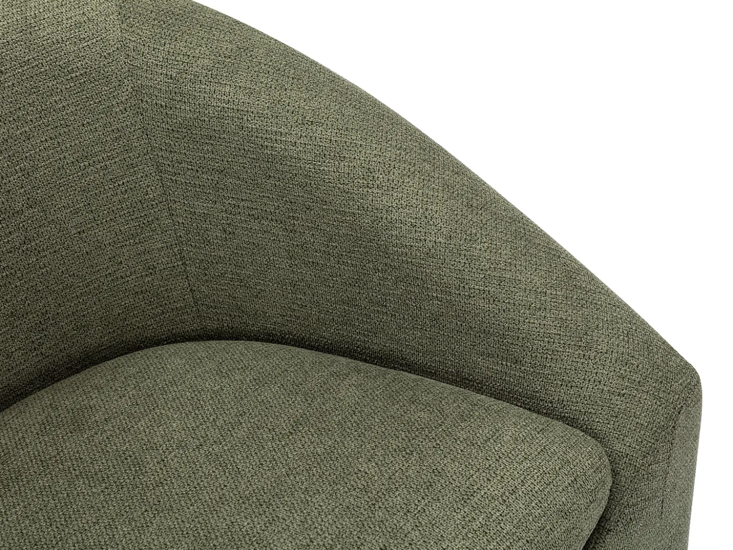 Sillón de tela color verde estilo diseño OSSANA