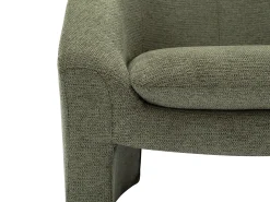 Sillón de tela color verde estilo diseño OSSANA