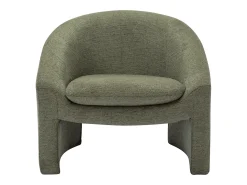 Sillón de tela color verde estilo diseño OSSANA