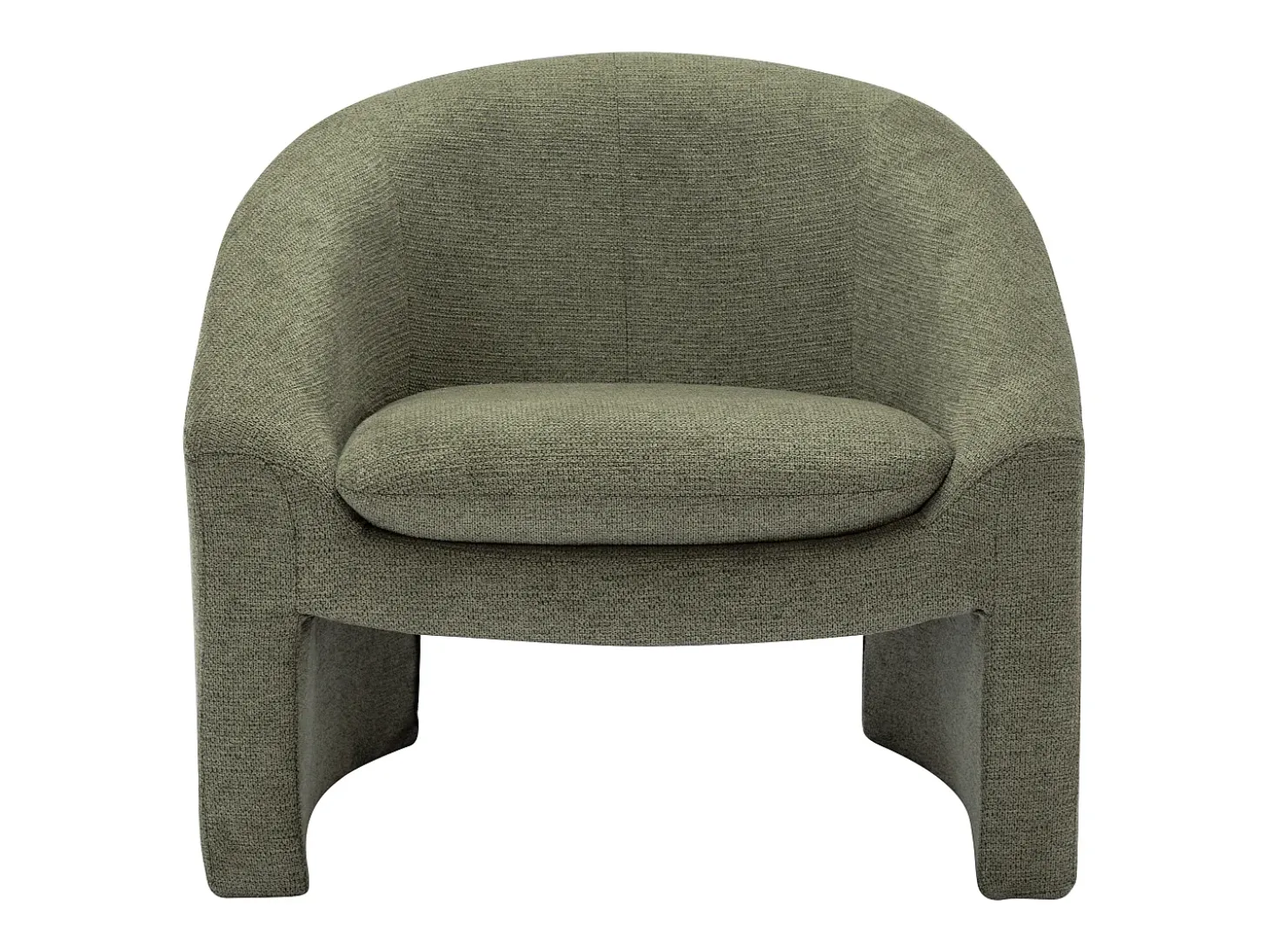 Sillón de tela color verde estilo diseño OSSANA