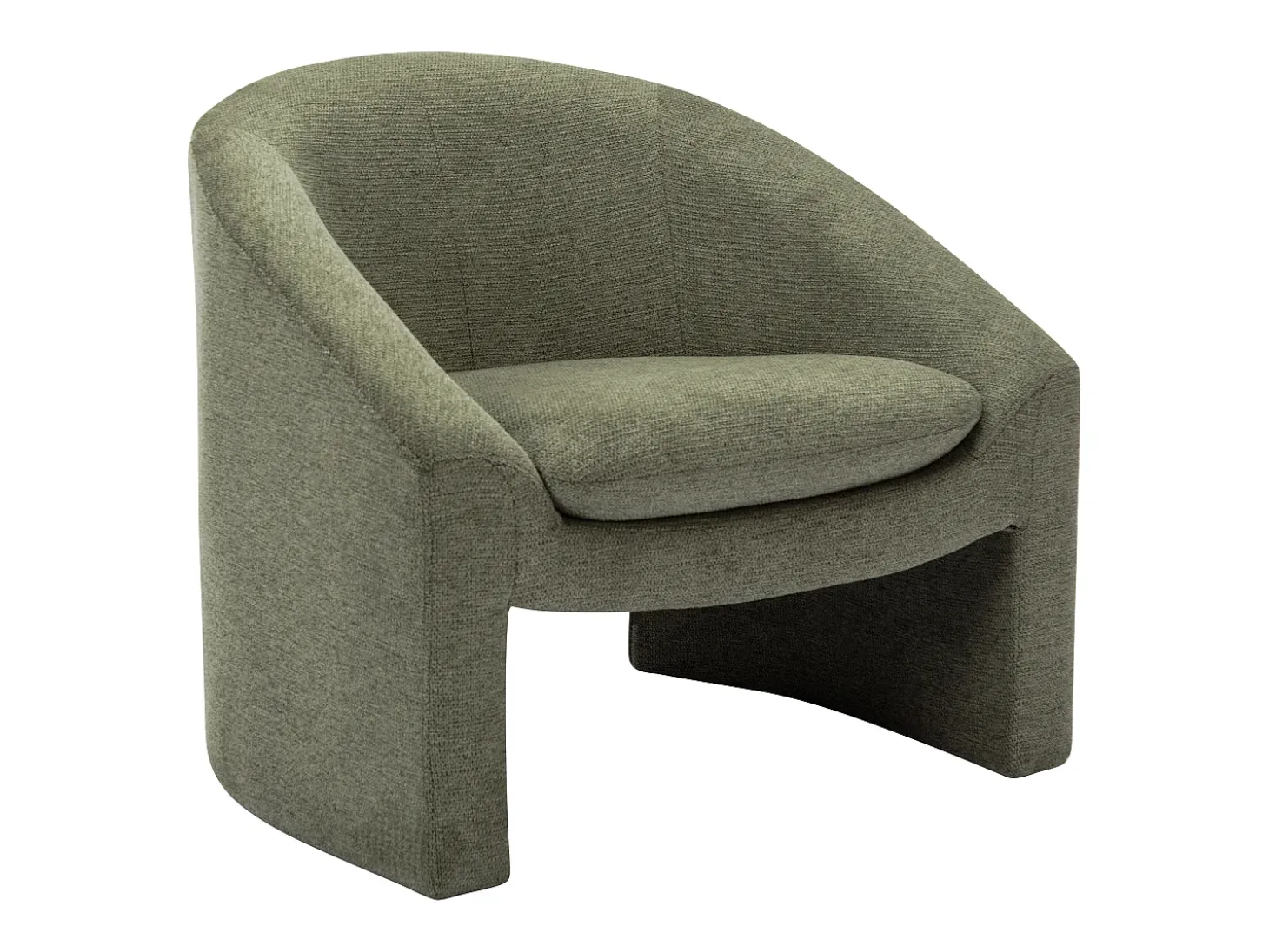 Sillón de tela color verde estilo diseño OSSANA