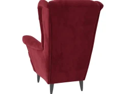 Sillón de tela color vino ES39507