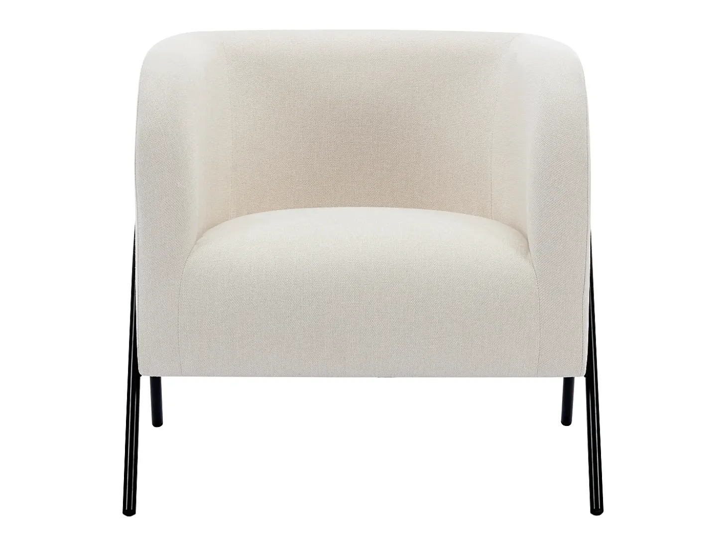 Sillón de tela de color beige y estilo design BLINODA