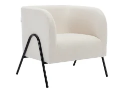 Sillón de tela de color beige y estilo design BLINODA