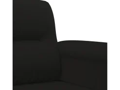 Sillón de tela de microfibra negro 60 cm