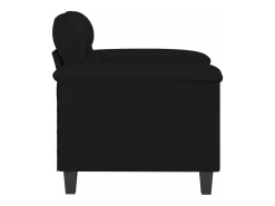 Sillón de tela de microfibra negro 60 cm