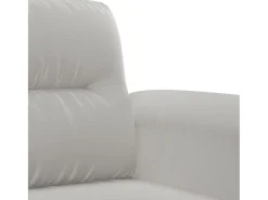 Sillón de tela de microfibra gris claro 60 cm