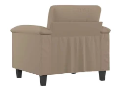 Sillón de tela de microfibra gris taupé 60 cm