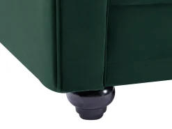Sillón de tela de terciopelo color verde CHESTERFIELD