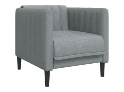 Sillón de tela gris claro