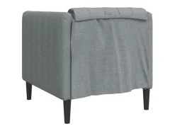 Sillón de tela gris claro