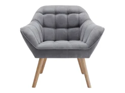 Sillón de tela gris de estilo escandinavo CASERTA