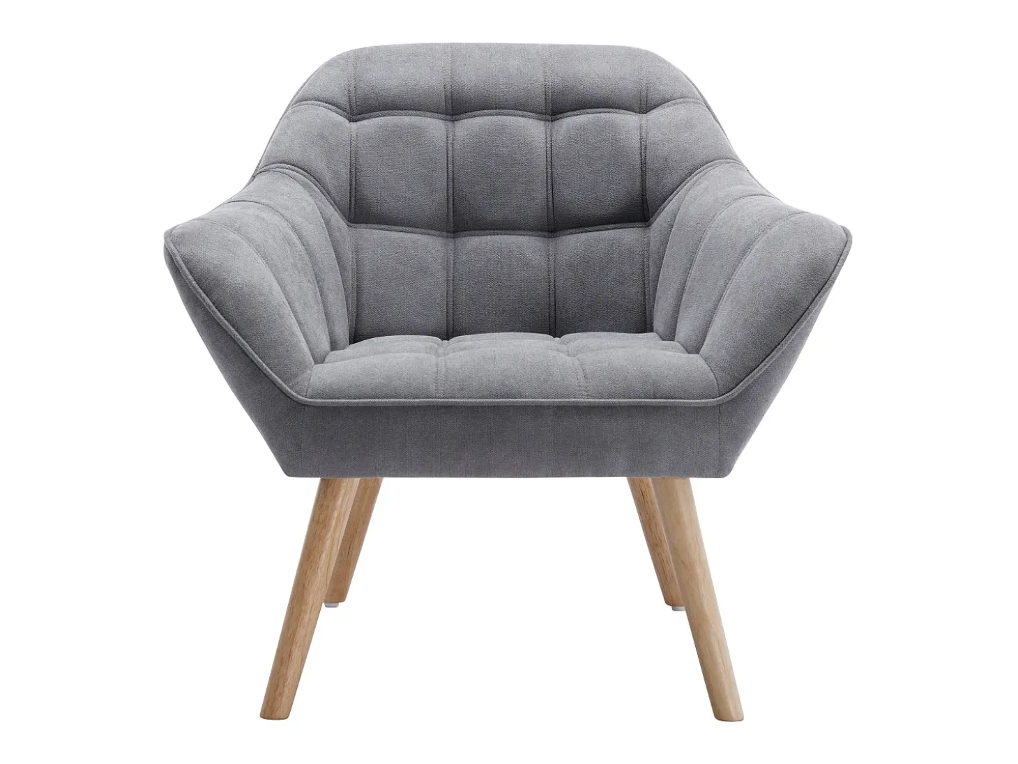 Sillón de tela gris de estilo escandinavo CASERTA