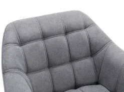 Sillón de tela gris de estilo escandinavo CASERTA