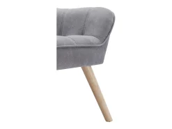 Sillón de tela gris de estilo escandinavo CASERTA