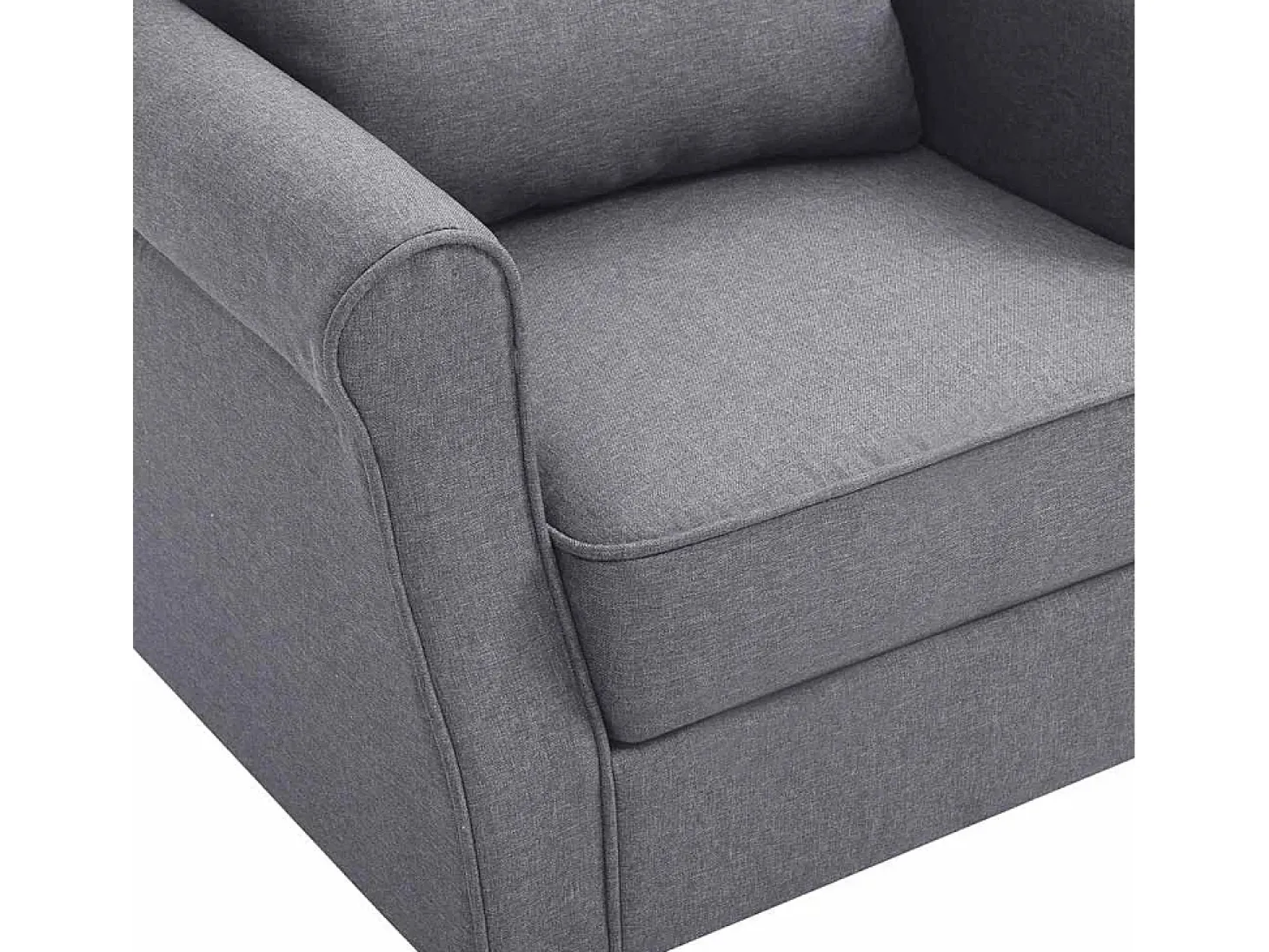 Sillón de tela gris oscuro