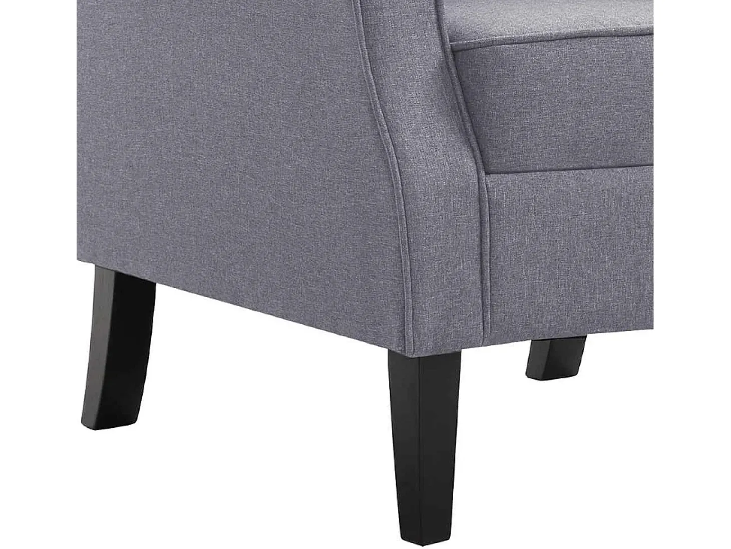 Sillón de tela gris oscuro
