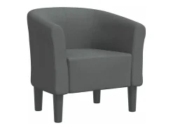 Sillón de tela gris oscuro