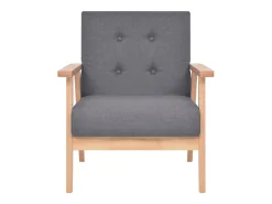 Sillón de tela gris oscuro