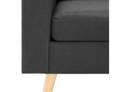 Sillón de tela gris oscuro