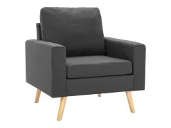 Sillón de tela gris oscuro
