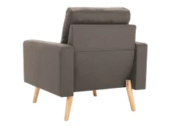 Sillón de tela gris taupe
