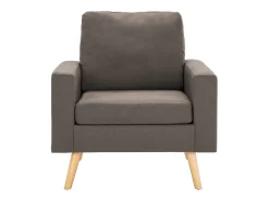 Sillón de tela gris taupe