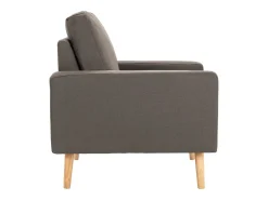 Sillón de tela gris taupe