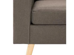 Sillón de tela gris taupe