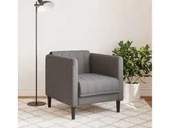 Sillón de tela gris taupe