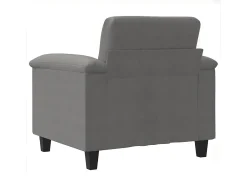 Sillón de tela microfibra gris oscuro 60 cm