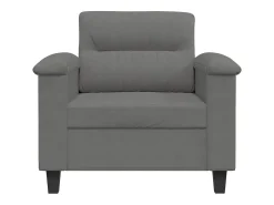 Sillón de tela microfibra gris oscuro 60 cm