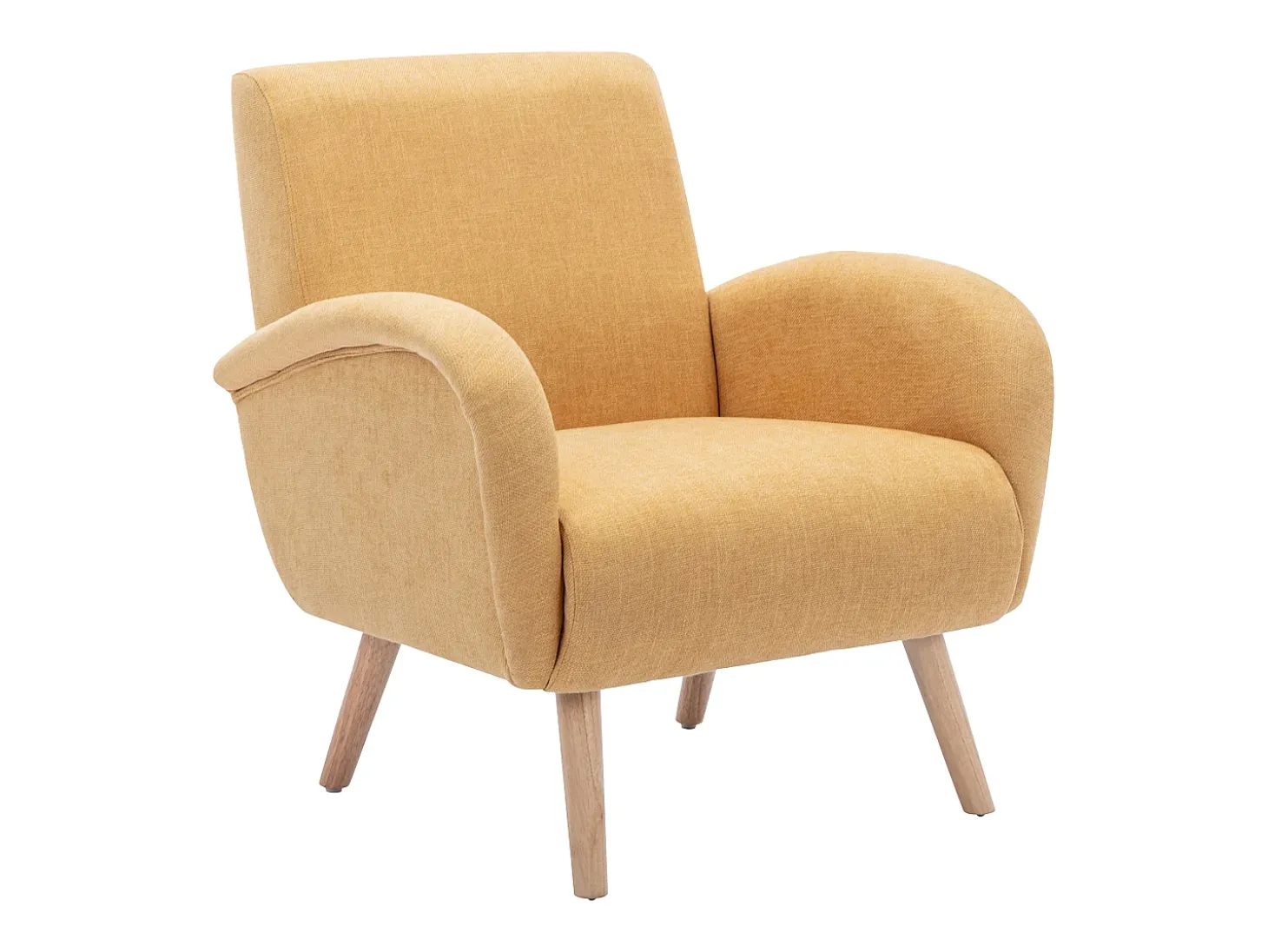 Sillón de tela mostaza estilo contemporáneo MAZARONE