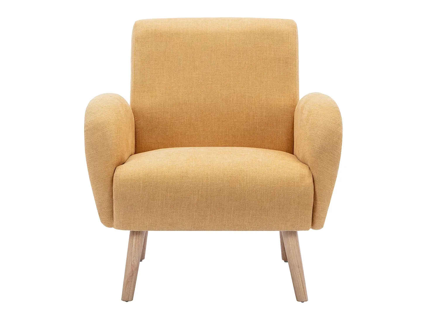 Sillón de tela mostaza estilo contemporáneo MAZARONE