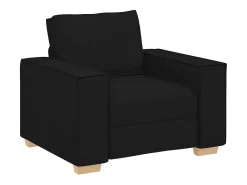 Sillón de tela negra de 60 cm