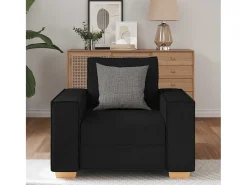 Sillón de tela negra de 60 cm