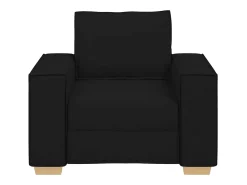 Sillón de tela negra de 60 cm