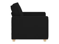 Sillón de tela negra de 60 cm