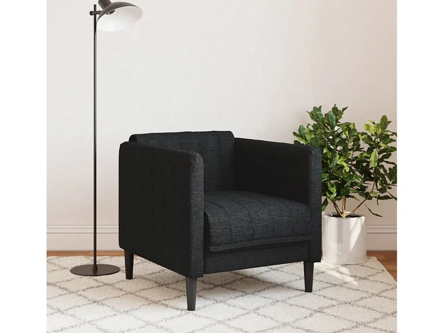 Sillón de tela negro