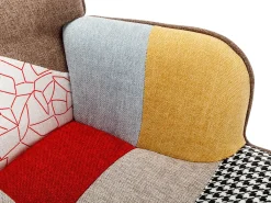Sillón de tela patchwork VATELY