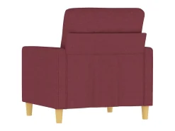 Sillón de tela rojo tinto 60 cm